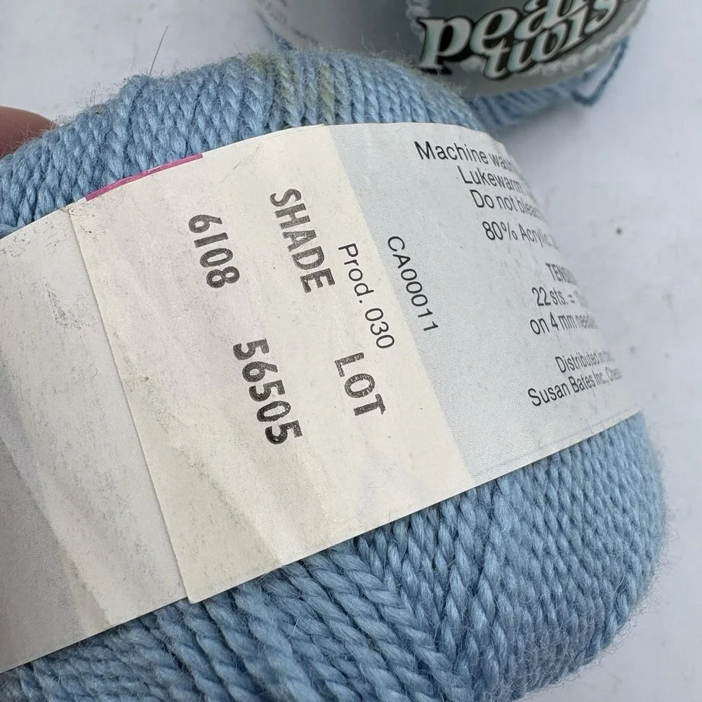 Patons Yarn Pearl Twist Crochet‎ Thread Blue 6108 Lot of 3